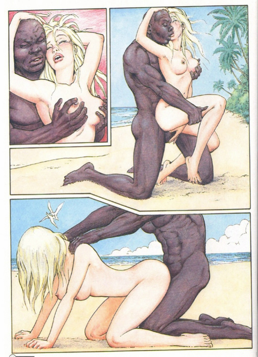 Cartoon Interracial Fucking - Cartoon Interracial Porn Photo Blonde Pussy Fucked by BBC